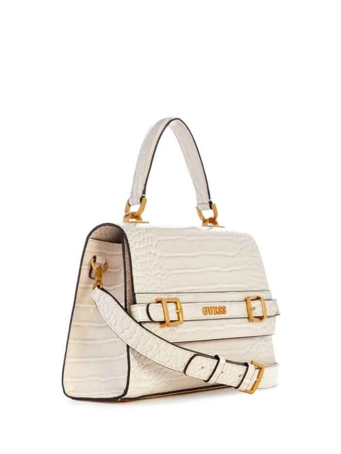 Handbags Women GUESS Sestri CrocodileEmbossed Crossbody White Handbags Women GUESS Sestri CrocodileEmbossed Crossbody White
