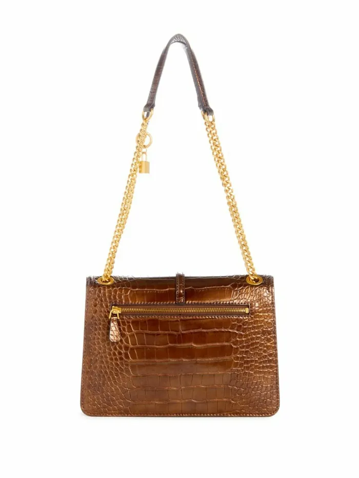 Handbags Women James Convertible Crossbody Flap Bag Bronze GUESS