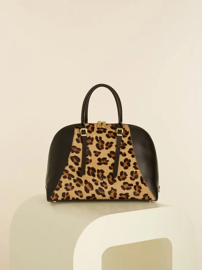 Handbags Women Lady Luxe Leather Dome Leopard GUESS