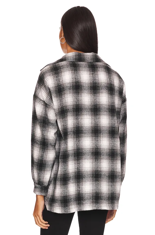 Harlow Flannel Shacket Black and White Women Lovers and Friends Jackets and Coats Harlow Flannel Shacket Black and White Women Lovers and Friends Jackets and Coats