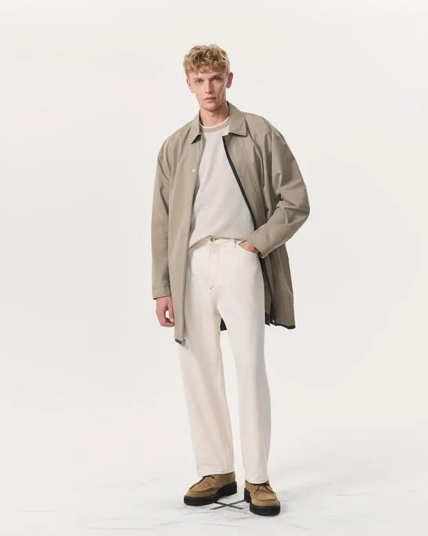 Harvey Crewneck TShirt BlackLight Beige Men SweatersTShirts and Henleys rag and bone