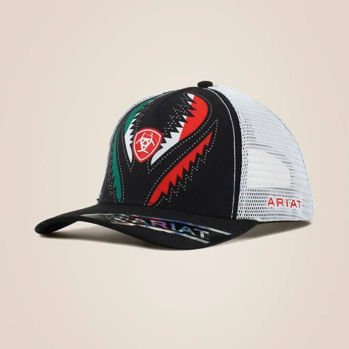 Hats and Caps Men Ariat Mexico Luchador Cap Black