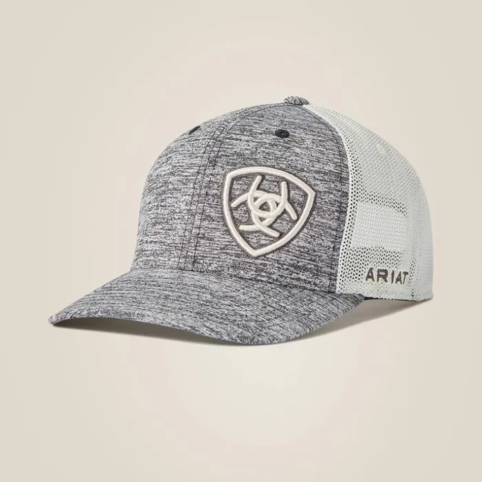 Hats and Caps Men Ariat Offset Logo Cap Gray