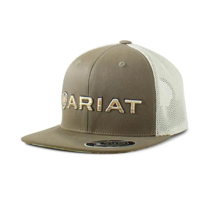Hats and Caps Men Ariat Southwest Embroidered Logo Cap Green