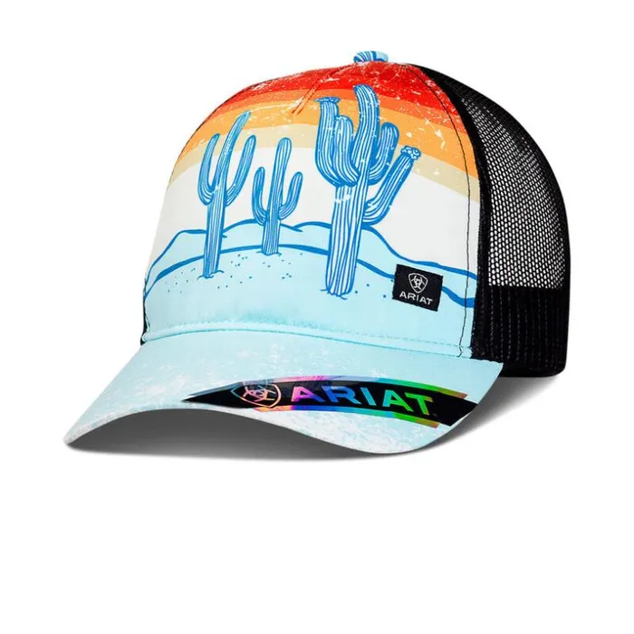 Hats and Caps Women Ariat Desert Print Hat Blue
