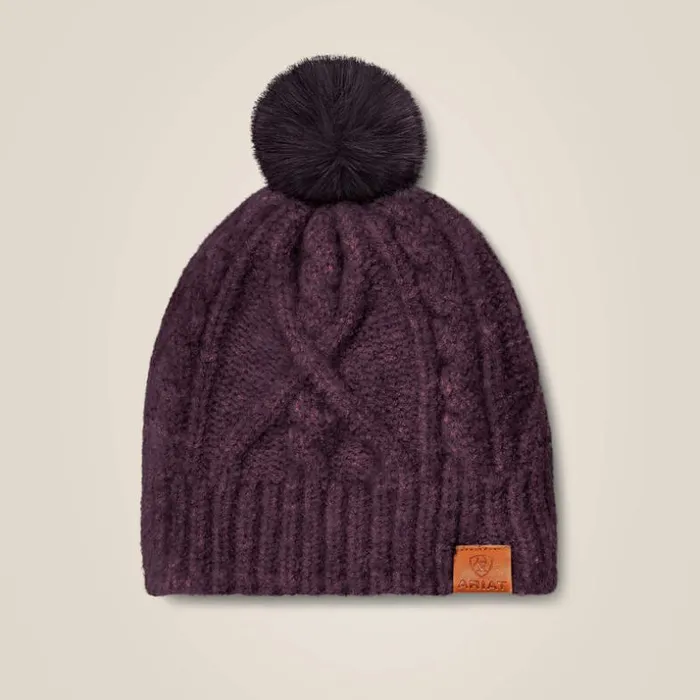 Hats and Caps Women Ariat Entwine Beanie Raisin Heather