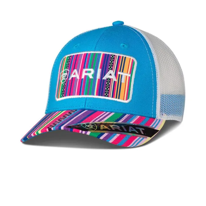 Hats and Caps Women Ariat Serape Logo Cap Blue