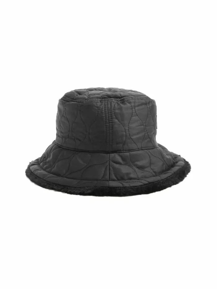 Hats and Scarves GUESS Women Reversible FauxFur Bucket Hat Black Hats and Scarves GUESS Women Reversible FauxFur Bucket Hat Black