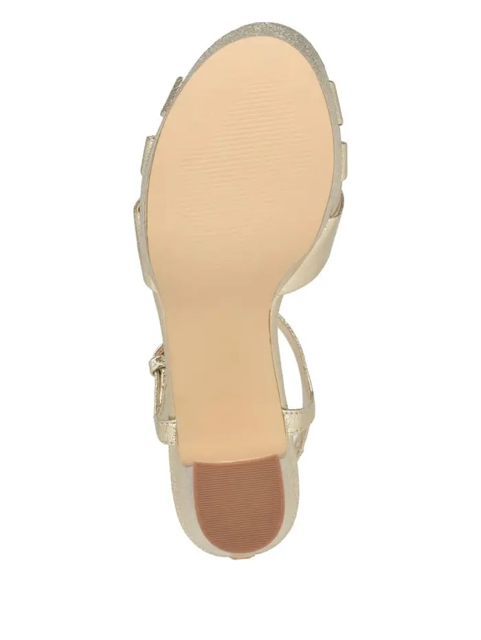 Haylo Crisscross Platform Block Heels Gold Heels GUESS Women Haylo Crisscross Platform Block Heels Gold Heels GUESS Women