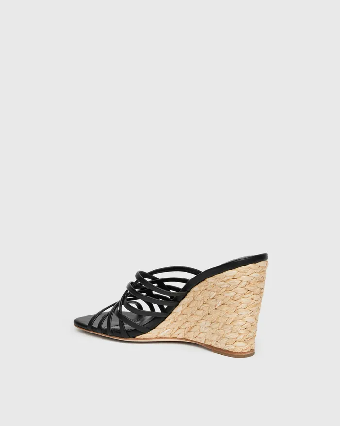 Heels and Wedges Skyler Wedge 8211 Black Leather 8211 PAIGE Women Heels and Wedges Skyler Wedge 8211 Black Leather 8211 PAIGE Women