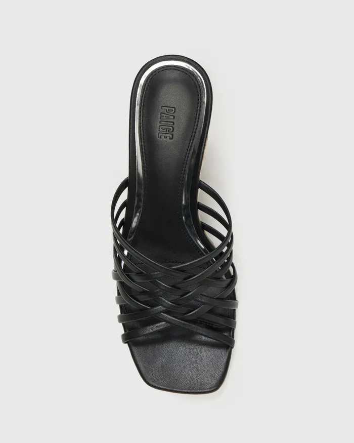 Heels and Wedges Skyler Wedge 8211 Black Leather 8211 PAIGE Women Heels and Wedges Skyler Wedge 8211 Black Leather 8211 PAIGE Women