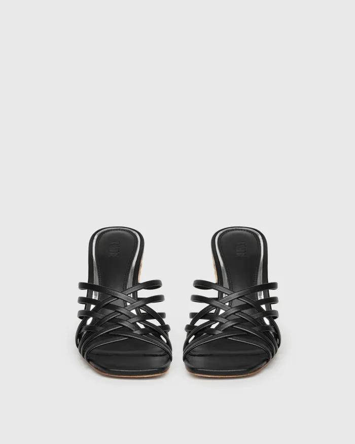 Heels and Wedges Skyler Wedge 8211 Black Leather 8211 PAIGE Women Heels and Wedges Skyler Wedge 8211 Black Leather 8211 PAIGE Women