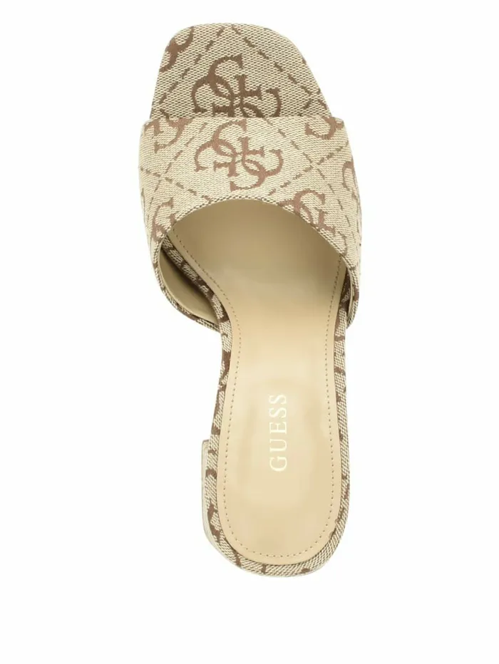 Heels Jadah Logo Platform Heels Medium Brown GUESS Women Heels Jadah Logo Platform Heels Medium Brown GUESS Women