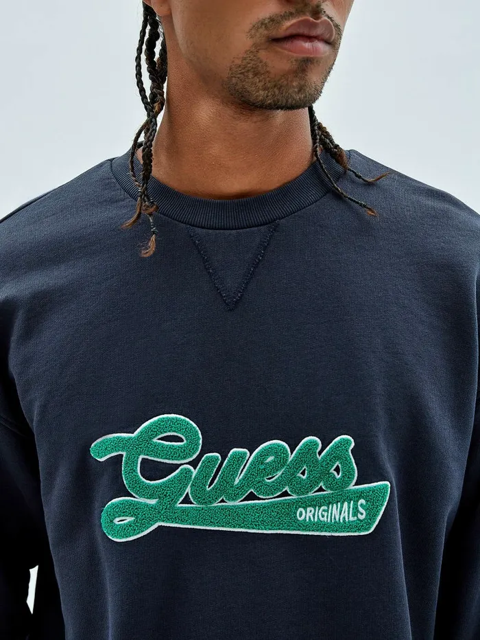 Hoodies and Sweaters GUESS Originals Drawstring Sweatshirt Blackened Blue 8211 GUESS Men Hoodies and Sweaters GUESS Originals Drawstring Sweatshirt Blackened Blue 8211 GUESS Men