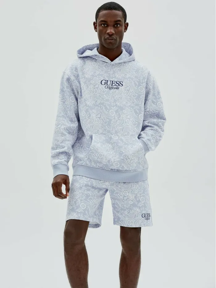 Hoodies and Sweaters Men GUESS Originals Bandana Hoodie Sonic Pearl Multi GUESS Hoodies and Sweaters Men GUESS Originals Bandana Hoodie Sonic Pearl Multi GUESS
