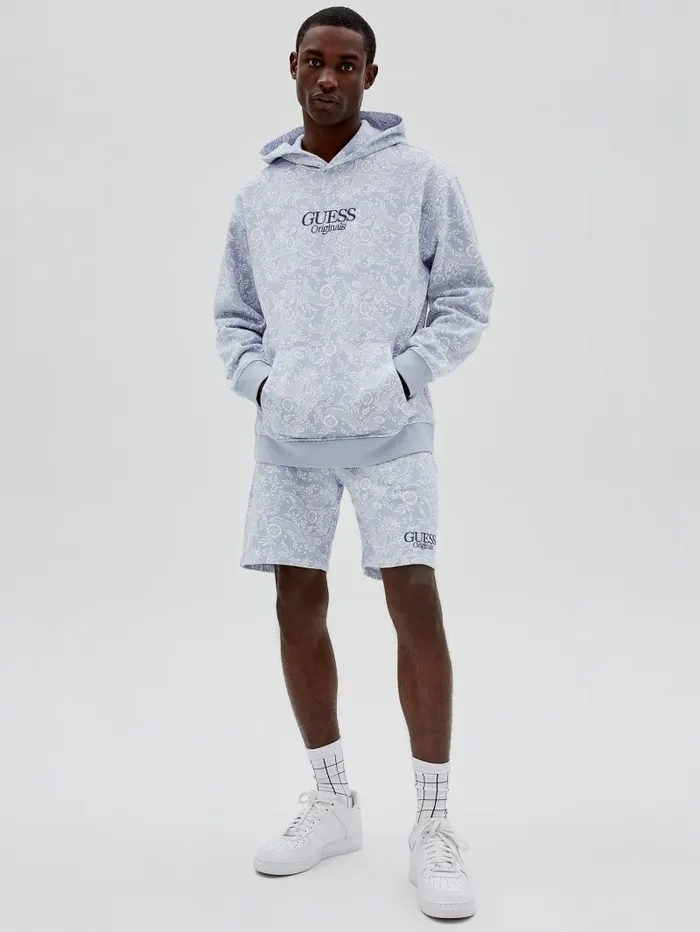 Hoodies and Sweaters Men GUESS Originals Bandana Hoodie Sonic Pearl Multi GUESS Hoodies and Sweaters Men GUESS Originals Bandana Hoodie Sonic Pearl Multi GUESS