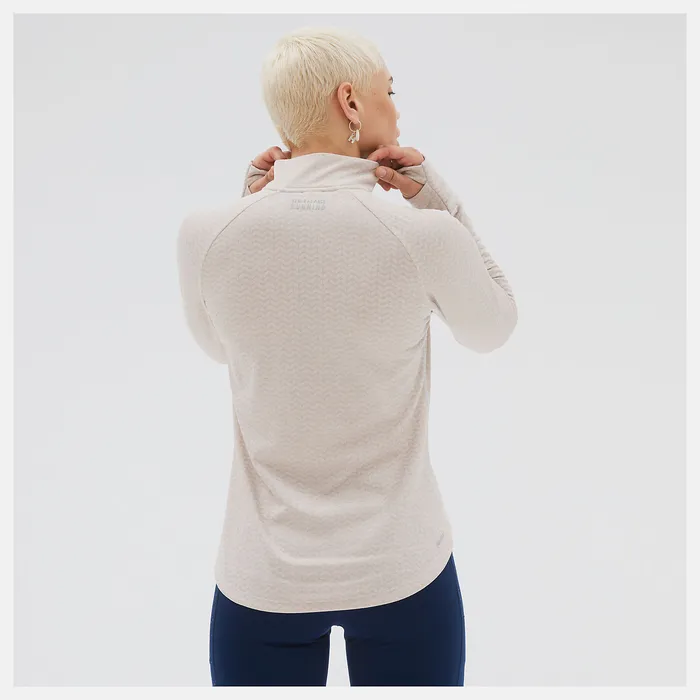 Hoodies and Sweatshirts NB Heat Grid Half Zip SEA SALT HEATHER New Balance Women Hoodies and Sweatshirts NB Heat Grid Half Zip SEA SALT HEATHER New Balance Women