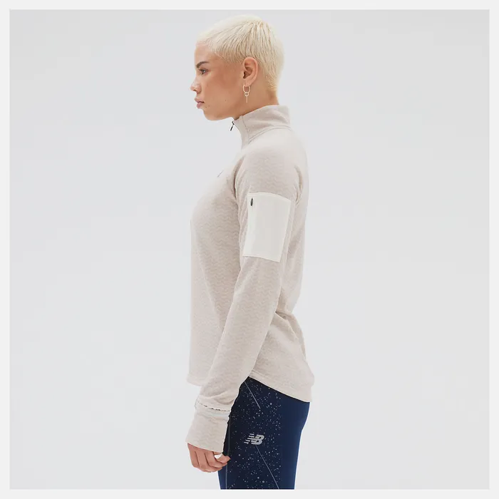 Hoodies and Sweatshirts NB Heat Grid Half Zip SEA SALT HEATHER New Balance Women Hoodies and Sweatshirts NB Heat Grid Half Zip SEA SALT HEATHER New Balance Women
