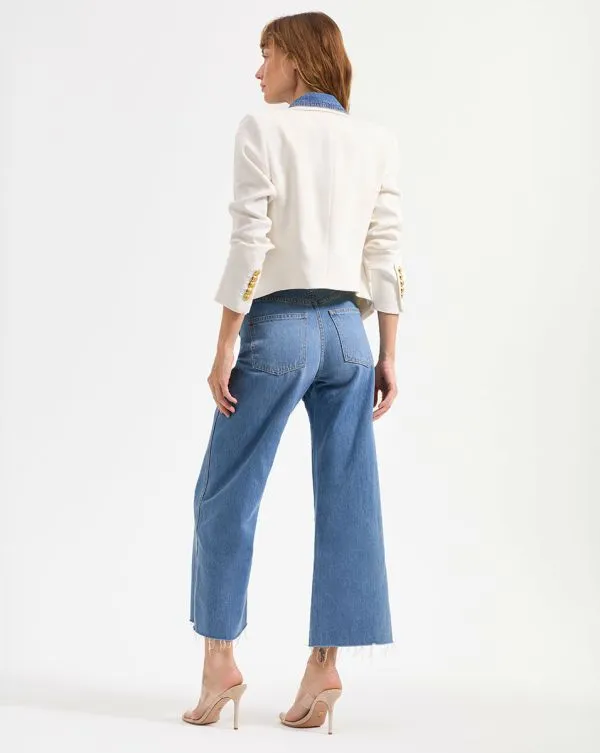 Hosanna Linen Dickey Jacket Offwhite Women Veronica Beard Jackets and Outerwear