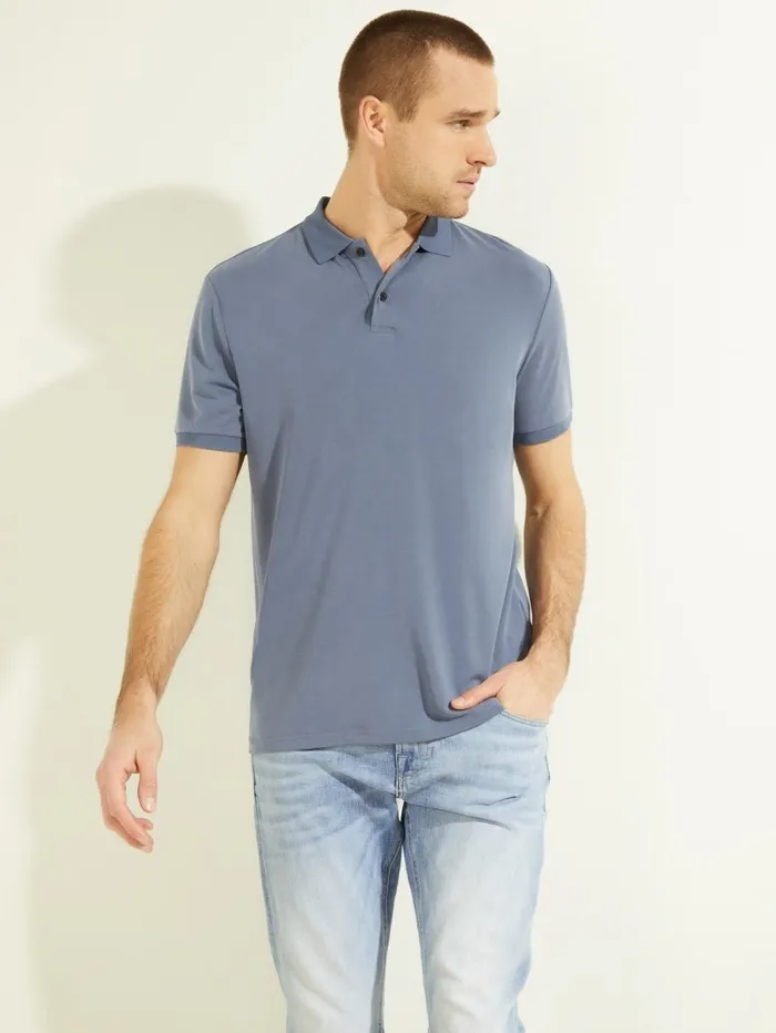 Iker Polo Mojave Stone Men Shirts GUESS