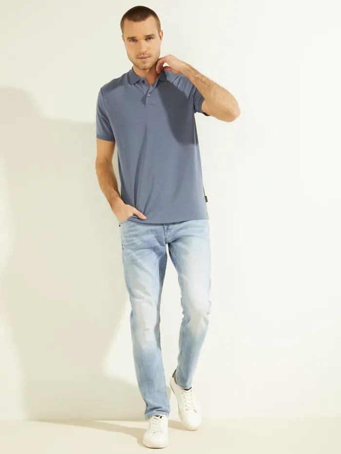 Iker Polo Mojave Stone Men Shirts GUESS Iker Polo Mojave Stone Men Shirts GUESS