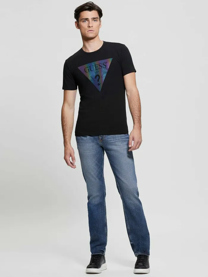 Iridescent Logo Graphic Tee Jet Black TShirts and Tanks GUESS Men Iridescent Logo Graphic Tee Jet Black TShirts and Tanks GUESS Men