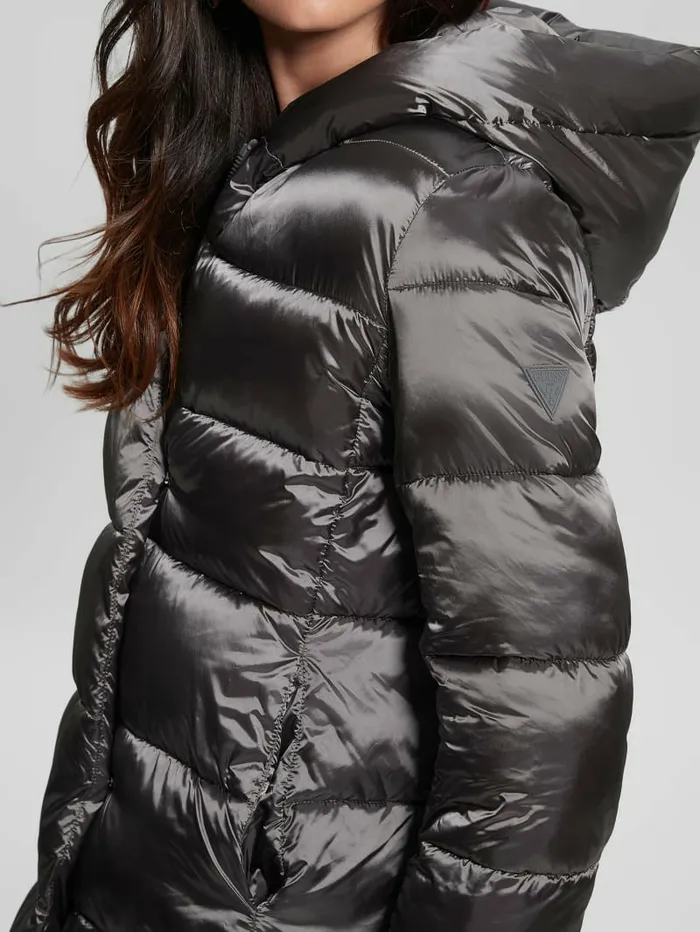 Jackets and Coats Eco Rosetta Hooded Puffer Jacket Night Stone Multi 8211 GUESS Women