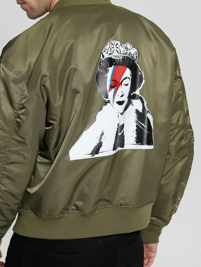 Jackets and Coats GUESS Men Ace Queen Flight Jacket Olive Morning