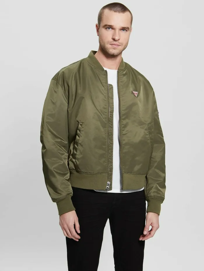 Jackets and Coats GUESS Men Ace Queen Flight Jacket Olive Morning Jackets and Coats GUESS Men Ace Queen Flight Jacket Olive Morning