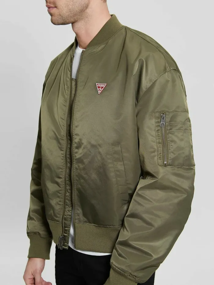 Jackets and Coats GUESS Men Ace Queen Flight Jacket Olive Morning Jackets and Coats GUESS Men Ace Queen Flight Jacket Olive Morning