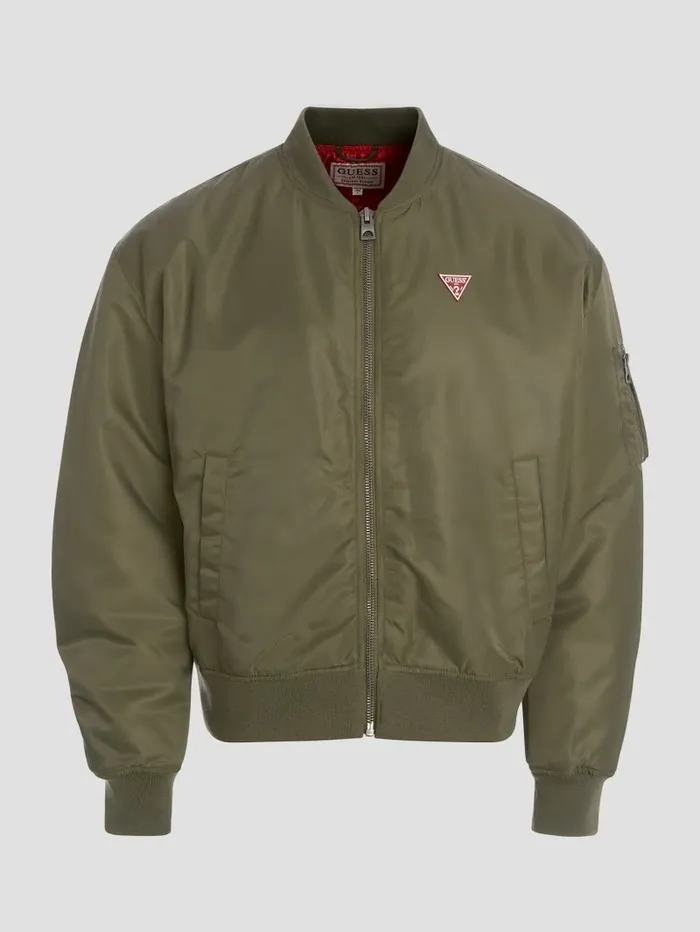 Jackets and Coats GUESS Men Ace Queen Flight Jacket Olive Morning Jackets and Coats GUESS Men Ace Queen Flight Jacket Olive Morning