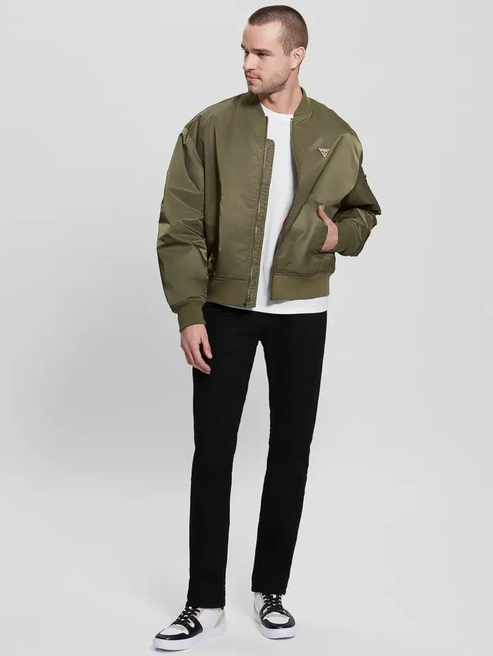 Jackets and Coats GUESS Men Ace Queen Flight Jacket Olive Morning Jackets and Coats GUESS Men Ace Queen Flight Jacket Olive Morning