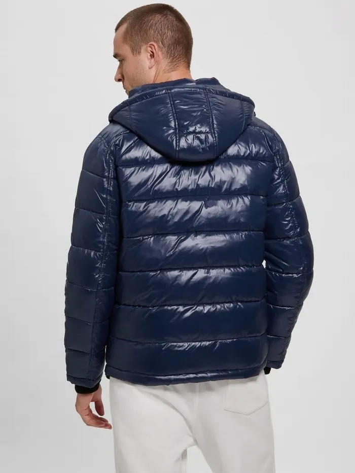 Jackets and Coats GUESS Men Anthony Logo Puffer Jacket Blue Navy Jackets and Coats GUESS Men Anthony Logo Puffer Jacket Blue Navy