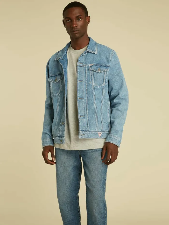 Jackets and Coats GUESS Originals Kit Denim Jacket Go Vintage Light Wash 8211 GUESS Men