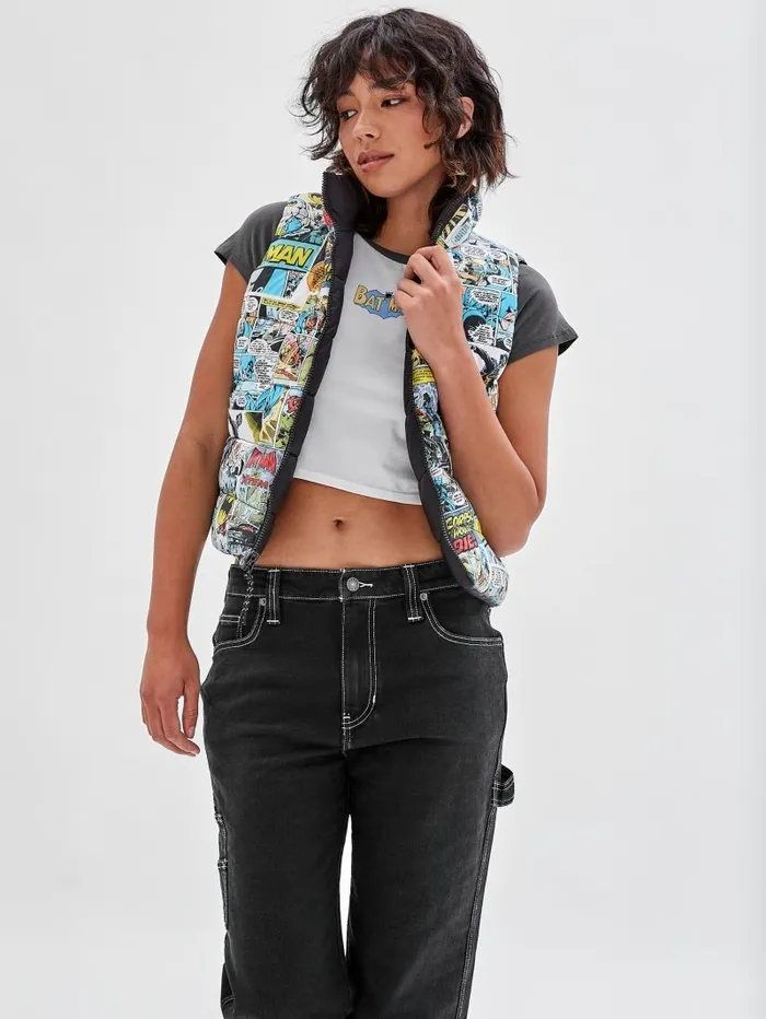 Jackets and Coats GUESS Women GUESS Originals x Batman Reversible Vest Black Jackets and Coats GUESS Women GUESS Originals x Batman Reversible Vest Black
