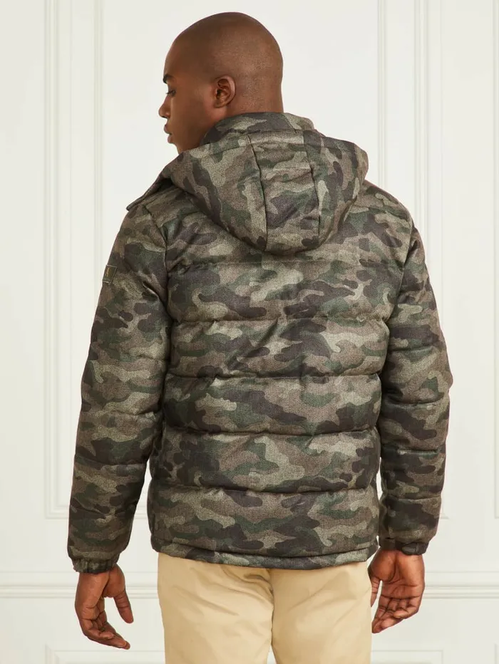 Jackets and Coats Men Hooded Puffer Jacket Camou Herringbone Melange GUESS Jackets and Coats Men Hooded Puffer Jacket Camou Herringbone Melange GUESS