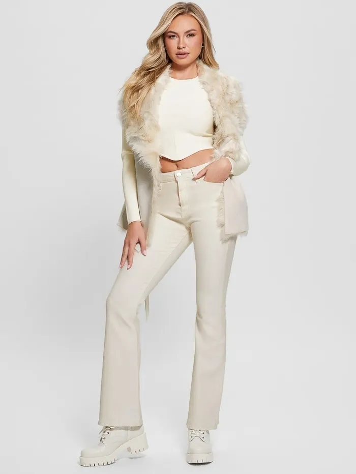 Jackets and Coats Women GUESS Reversible Nami Vest Pearl Oyster Jackets and Coats Women GUESS Reversible Nami Vest Pearl Oyster