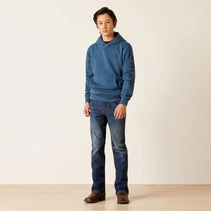 Jackets and Vests Kids Ariat Ariat Logo Hoodie Poseidon Jackets and Vests Kids Ariat Ariat Logo Hoodie Poseidon