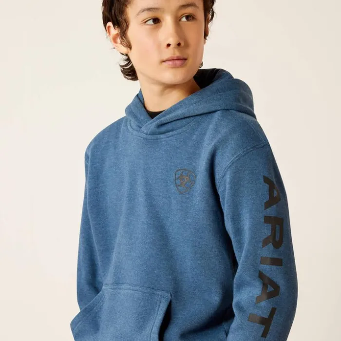 Jackets and Vests Kids Ariat Ariat Logo Hoodie Poseidon Jackets and Vests Kids Ariat Ariat Logo Hoodie Poseidon