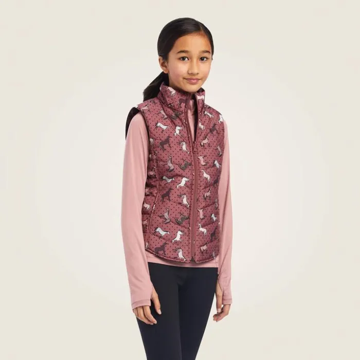 Jackets and Vests Kids Ariat Bella Reversible Insulated Vest Wild Ginger Poniesmulberry