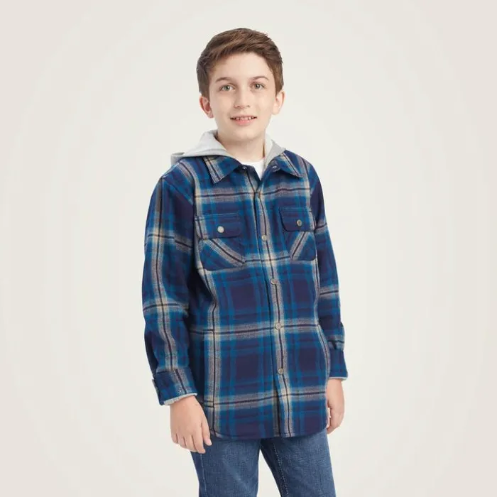 Jackets and Vests Kids Ariat Hannoch Shirt Jacket Maritime Blue