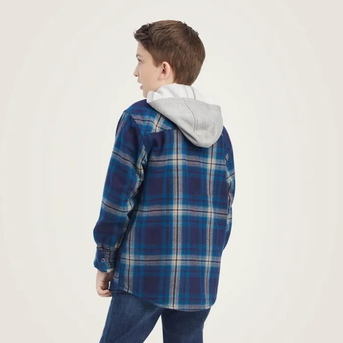 Jackets and Vests Kids Ariat Hannoch Shirt Jacket Maritime Blue Jackets and Vests Kids Ariat Hannoch Shirt Jacket Maritime Blue
