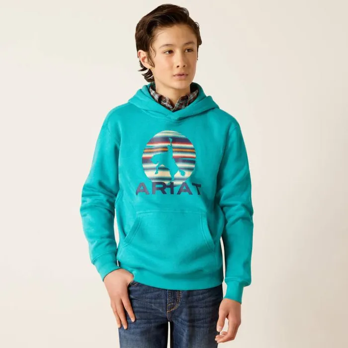 Jackets and Vests Kids Ariat In Motion Hoodie Tile Blue