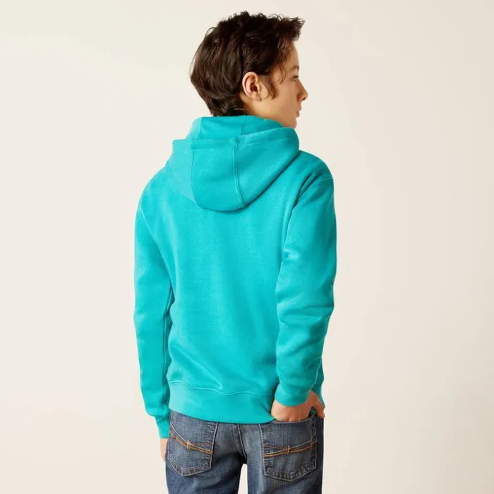 Jackets and Vests Kids Ariat In Motion Hoodie Tile Blue