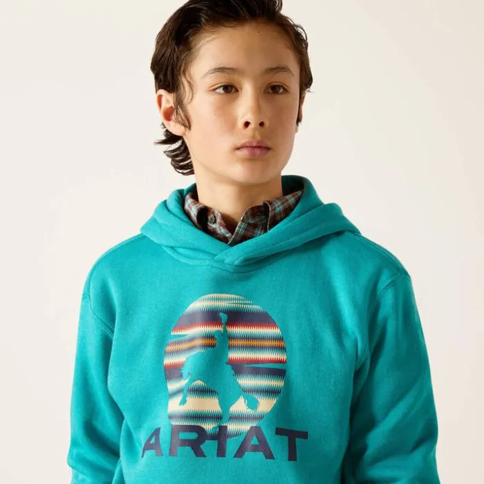 Jackets and Vests Kids Ariat In Motion Hoodie Tile Blue