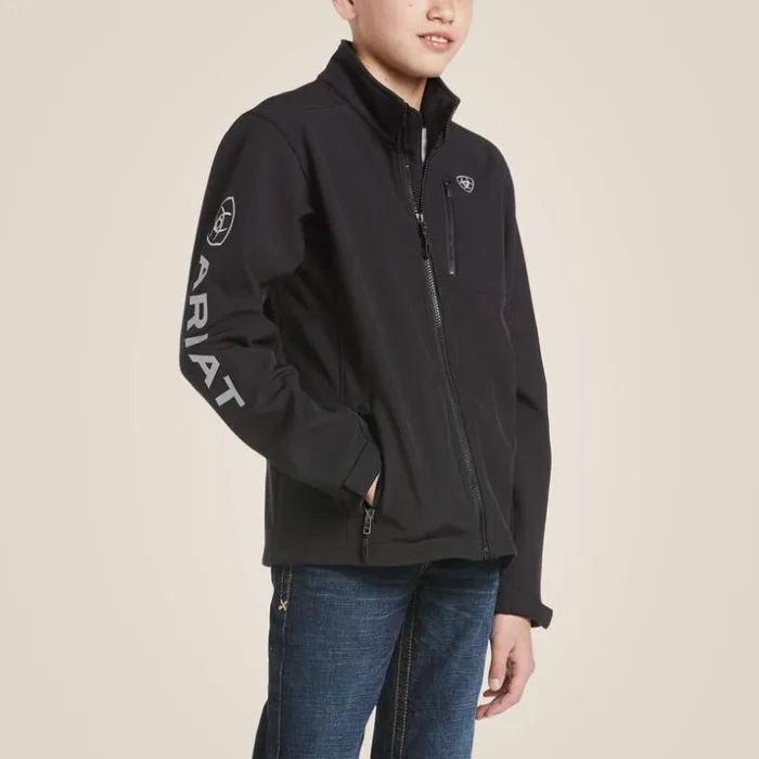 Jackets and Vests Kids Ariat Logo 20 Softshell Jacket Blacksilver