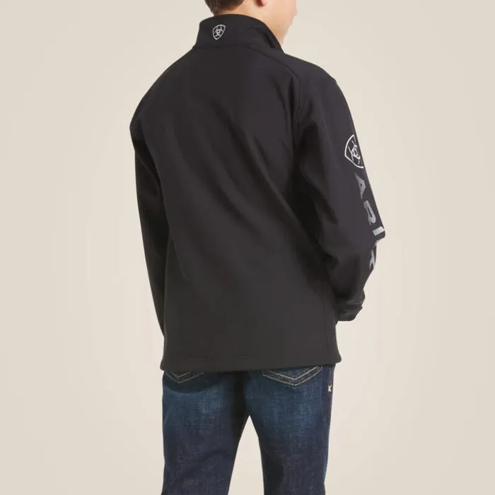 Jackets and Vests Kids Ariat Logo 20 Softshell Jacket Blacksilver
