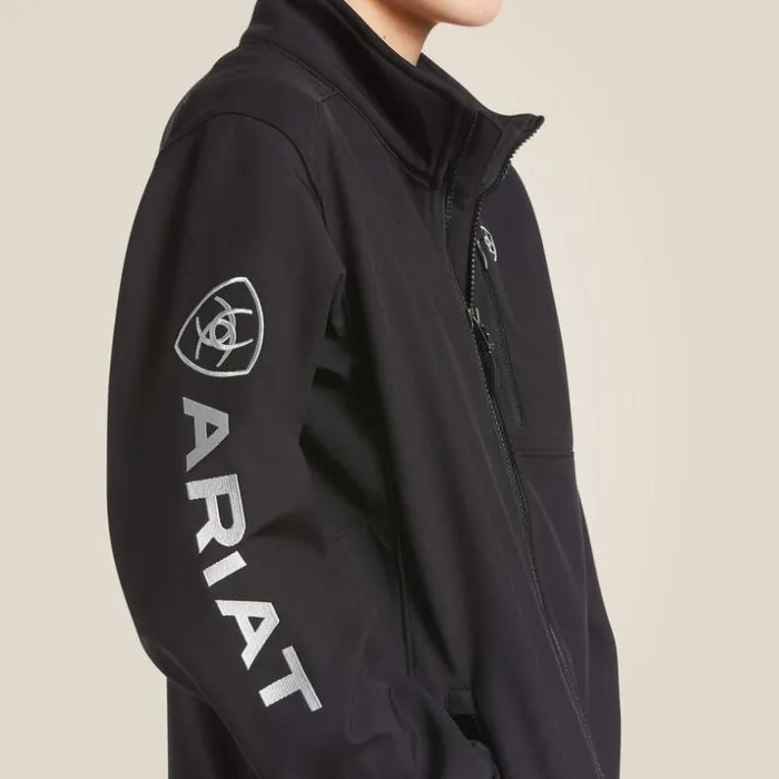 Jackets and Vests Kids Ariat Logo 20 Softshell Jacket Blacksilver