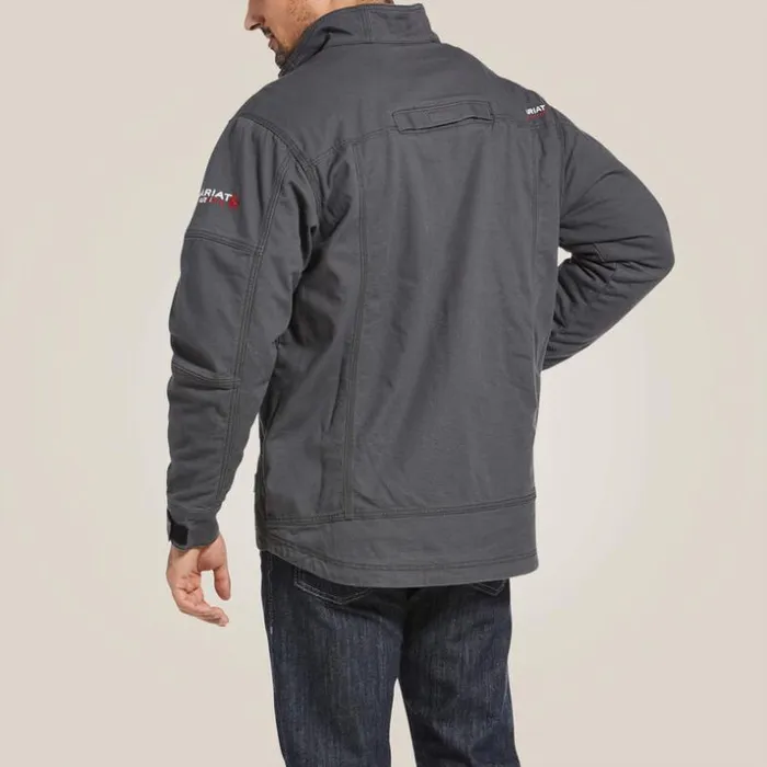 Jackets and Vests Men Ariat FR DuraLight Stretch Canvas Field Jacket Iron Grey