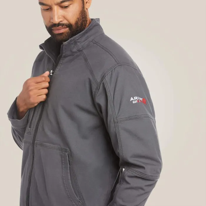 Jackets and Vests Men Ariat FR DuraLight Stretch Canvas Field Jacket Iron Grey